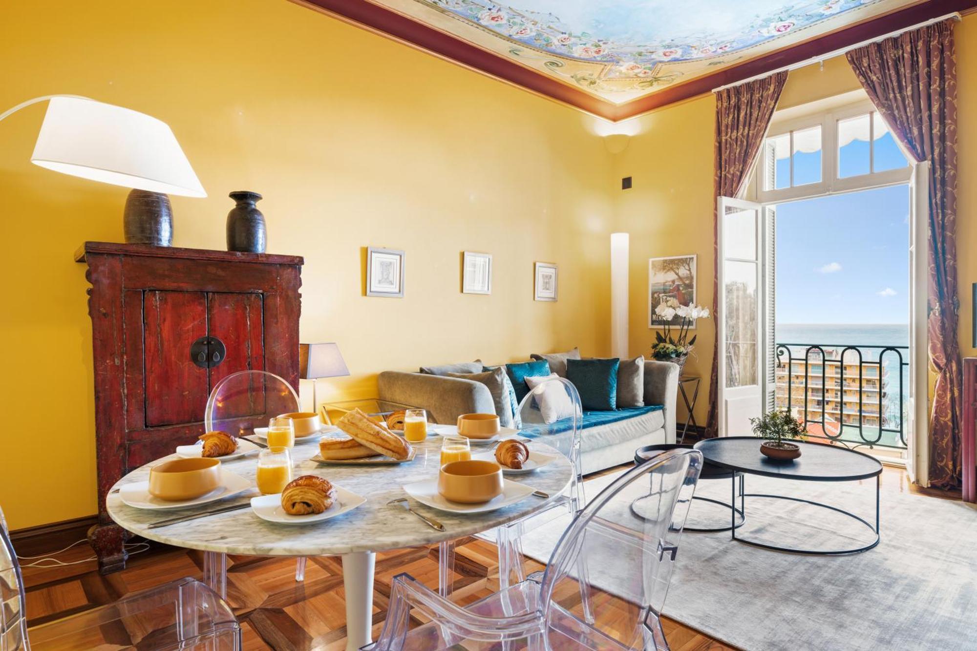 Appartement Le Coq Tersling - Residential Parking - Ac - Sea View à Menton Extérieur photo